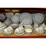 A MINTON PENROSE DINNER SERVICE, comprising eight 27cm plates, eight 20cm plates, eight 16.5cm