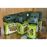 THREE BOXED AIRFIX 1/32 SCALE PLASTIC MILITARY SERIES VEHICLES, two x Bedford RL Trucks and an Alvis
