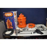A VAX 6131 WET AND DRY VACUUM CLEANER in box with attachments (PAT pass and working)