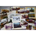 A COLLECTION OF RAILWAY POSTCARDS, PHOTOGRAPHS AND EPHEMERA, modern postcards of mainly narrow gauge