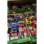 A QUANTITY OF UNBOXED AND ASSORTED RAILWAY DIECAST VEHICLES, Birago, Maisto, Matchbox, Majorette,