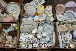 SEVEN BOXES AND LOOSE SUNDRY CERAMICS, to include Royal Doulton Rondelay and Royal Gold teawares,