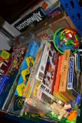 THREE BOXES AND LOOSE GAMES AND PUZZLES to include some vintage puzzles by Waddington, Tower