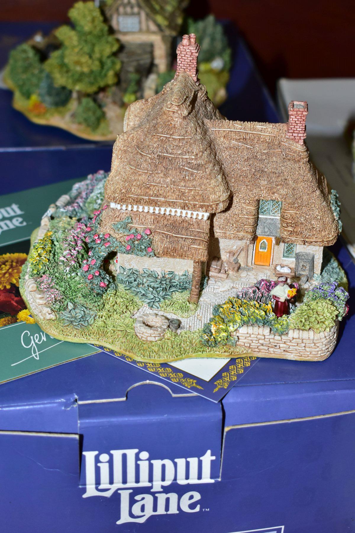 SEVEN BOXED LILLIPUT LANE ANNIVERSARY SCULPTURES, all with deeds and some leaflets, comprising - Image 4 of 8