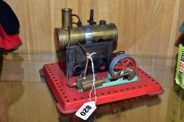 AN UNBOXED MAMOD LIVE STEAM ENGINE, No. SE2, not tested, has been fired up, some paint loss and