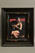 FABIAN PEREZ (ARGENTINA 1967) 'TESS ON THE LEATHER COUCH' a signed limited edition print 7/195, no