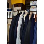 LADIES AND GENTS CLOTHING, to include gents coats and jackets by Brook Taverner and Jaeger sizes