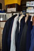 LADIES AND GENTS CLOTHING, to include gents coats and jackets by Brook Taverner and Jaeger sizes