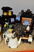 EIGHT CARDEW DESIGNS COLLECTORS TEAPOTS comprising one cup Washing Machine, Tea Table, Sewing