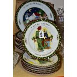 A SET OF FOURTEEN PORTMERION STUDIO 'A CHRISTMAS STORY' PLATES, printed with illustrations by