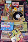 A QUANTITY OF VINTAGE GAMES AND JIGSAWS ETC, to include assorted Tower Press and Bell jigsaws,