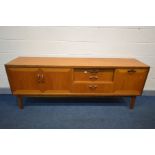 A G-PLAN TEAK SIERRA SIDEBOARD, width 206cm x depth 46cm x height 80cm (condition - repair to