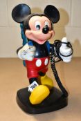 A TYCO MICKEY MOUSE TELEPHONE, not tested, appears complete and in fair condition with some paint