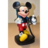 A TYCO MICKEY MOUSE TELEPHONE, not tested, appears complete and in fair condition with some paint