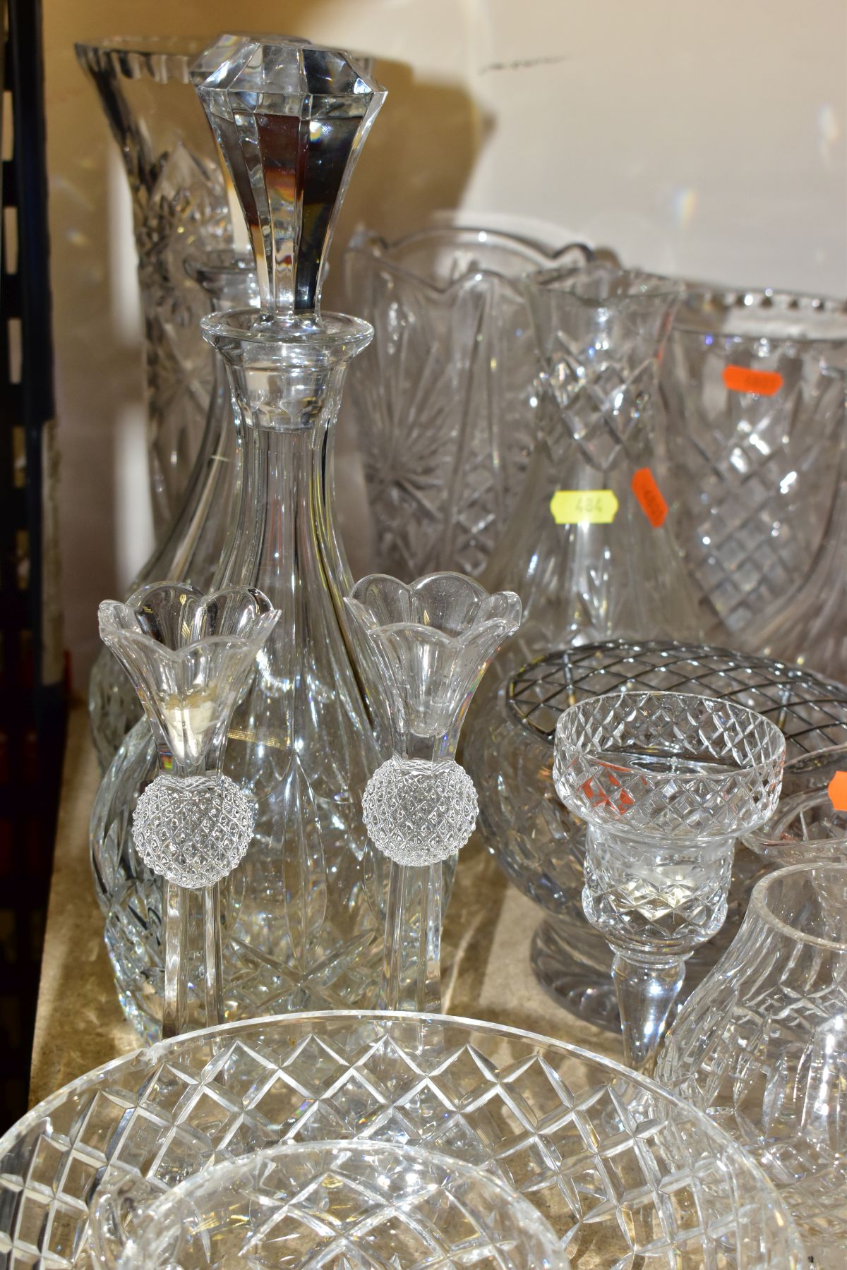 APPROXIMATELY FORTY PIECES OF CUT GLASS AND CRYSTAL to include a pair of Nachtmann candle holders ( - Image 4 of 9