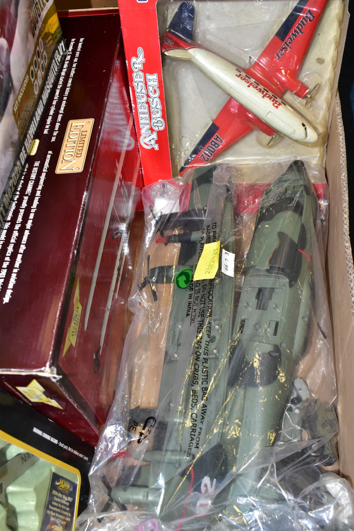 A BOX OF MODEL AIRCRAFT, including a boxed Corgi Showcase Collection 100 years of Flight set - Image 2 of 3