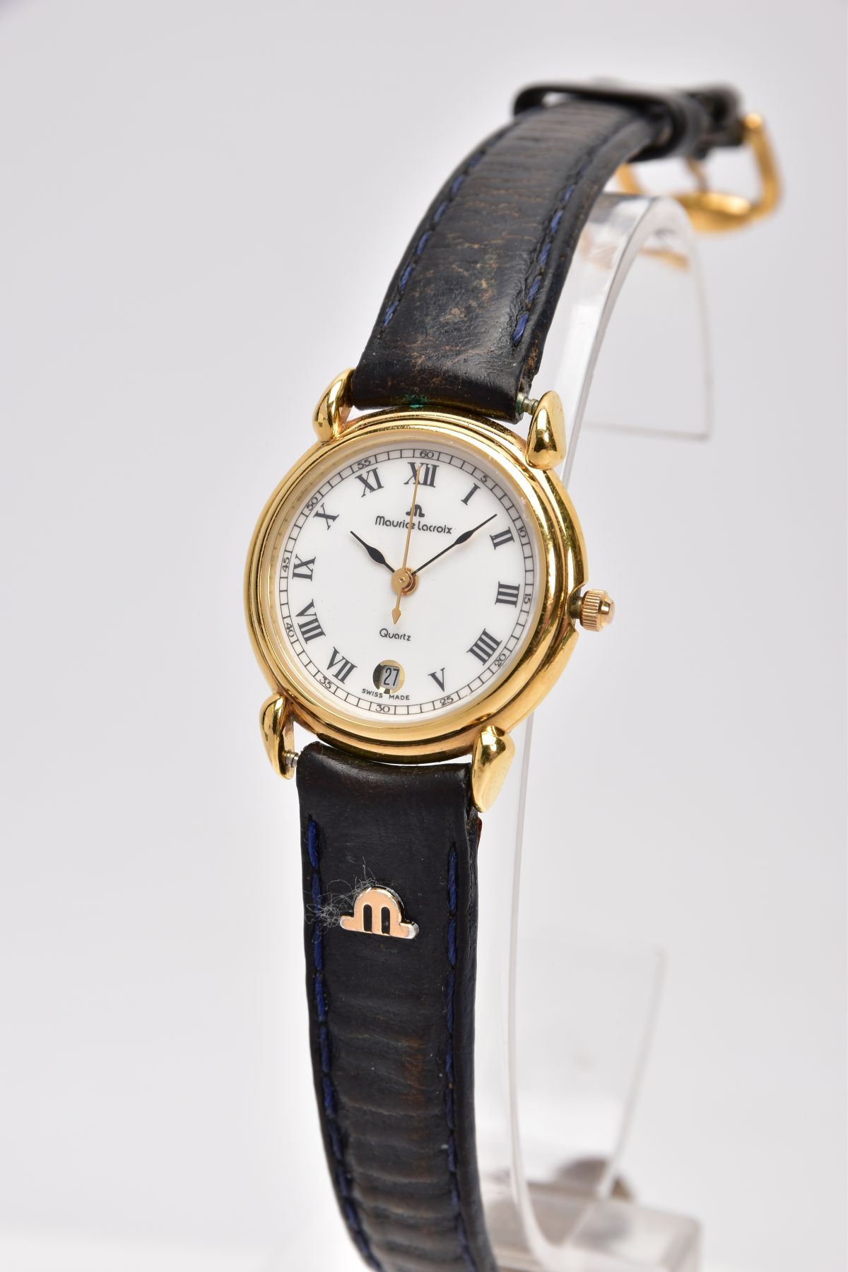 A LADIES 'MAURICE LACROIX' QUARTZ WRISTWATCH, round cream dial signed 'Maurice Lacroix, quartz', - Image 2 of 5