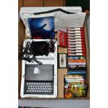 A BOX OF 1980'S COMPUTER GAMES AND A SINCLAIR ZX81, to include Oric, Oric1 and Oric 48K games (