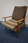 A SCANDART TEAK EASY ARMCHAIR, with original cushions (the chair does not comply with the