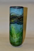JONATHAN HARRIS, IRONBRIDGE STUDIO GLASS VASE, Horizon pattern, layered and decorated in shades of