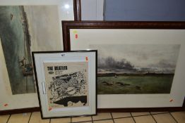 DOUGLAS ADAMS (1853-1920), two drypoint etchings depicting hare coursing 'Waterloo Cup - The Slip