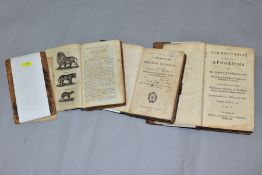 ANTIQUARIAN BOOKS, three titles comprising The Commentaries Upon The Aphorisms of Dr Herman