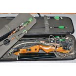 A SEVERN PRODUCTS CARRY CASE CONTAINING A KOREAN QUICKS CRUSADER TAKE APART ARCHERY BOW, marked