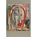 FAHY (AMERICAN CONTEMPORARY) 'UNTITLED HEAD', an abstract/neo expressionist study of a head,