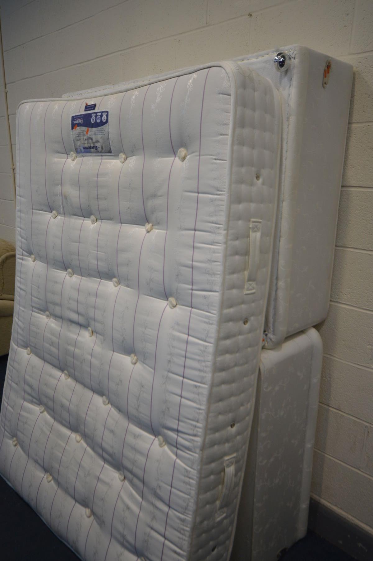 A SLEEPEEZEE MADISON 4FT6 DIVAN BED AND MATTRESS, - Image 2 of 3