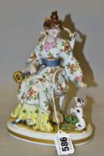 A LATE 19TH CENTURY GERMAN PORCELAIN FIGURE GROUP, possibly Rindolstadt Volkstedt, modelled as a