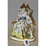 A LATE 19TH CENTURY GERMAN PORCELAIN FIGURE GROUP, possibly Rindolstadt Volkstedt, modelled as a