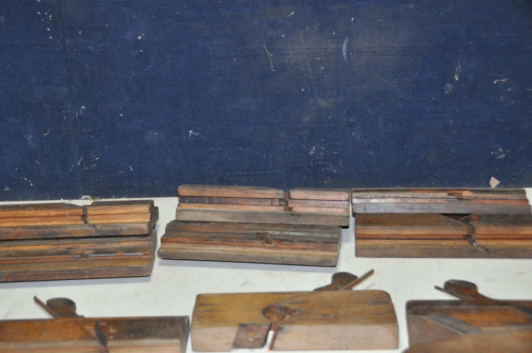 A COLLECTION OF EIGHT VINTAGE WOODEN MOULDING PLANES, makers include four Varvill and Sons, two by - Image 2 of 3