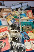 FOUR BOXES AND LOOSE PRINTED EPHEMERA, including sheet music, Ordnance Survey and other folded maps,