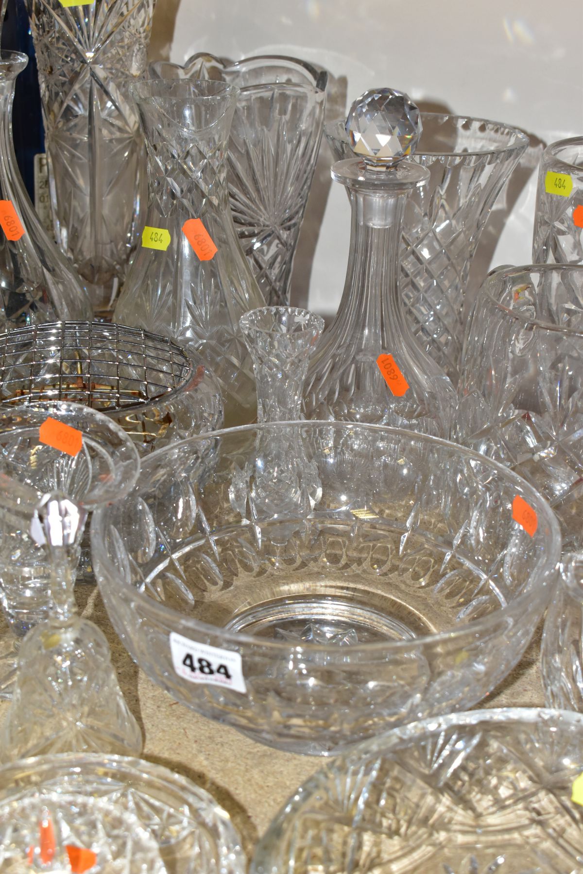APPROXIMATELY FORTY PIECES OF CUT GLASS AND CRYSTAL to include a pair of Nachtmann candle holders ( - Image 6 of 9