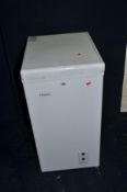 A HAIER SLIMLINE CHEST FREEZER 44cm wide (PAT pass and working at -22 degrees)
