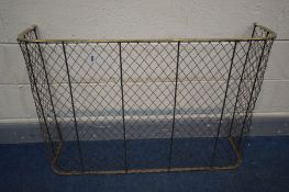 A BRASS NURSERY FENDER, width 108cm x depth 27cm x height 72cm