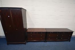 A STAG MINSTREL SIDEBOARD/CHEST OF EIGHT ASSORTED DRAWERS, width 156cm x depth 47cm x height 71cm