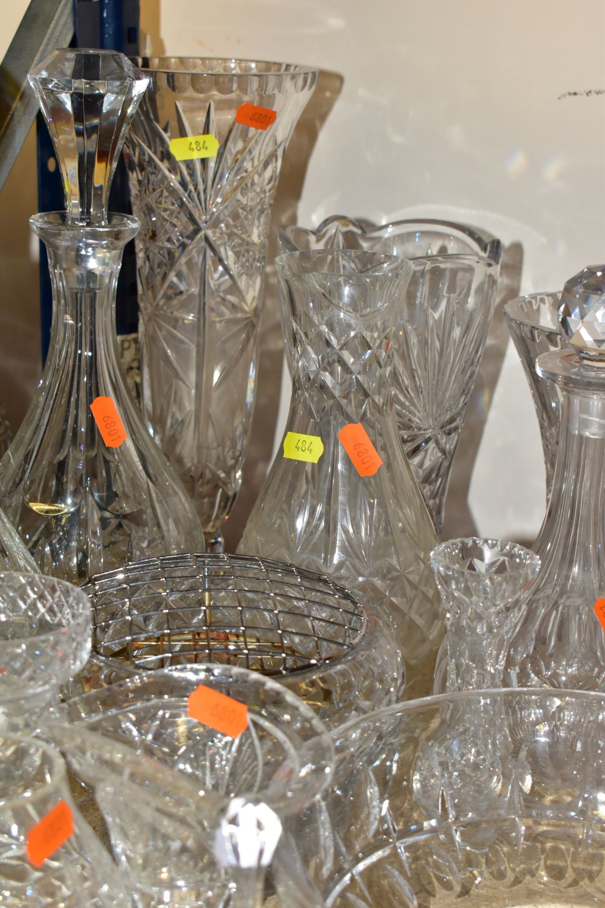APPROXIMATELY FORTY PIECES OF CUT GLASS AND CRYSTAL to include a pair of Nachtmann candle holders ( - Image 9 of 9