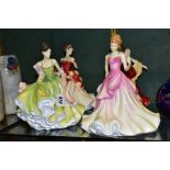 FOUR ROYAL DOULTON PRETTY LADIES FIGURINES, Spring Ball HN5467, Summer Ball HN5464, Autumn Ball