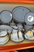 FORTY SIX PIECES OF NORITAKE CONTEMPORARY LEGACY PLATINUM 4281 DINNER/ TEA WARES comprising sauce