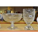WATERFORD CRYSTAL comprising a Colleen celery vase, etched makers mark, Height approximately 26.