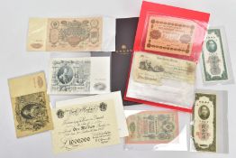 A LARGE QUANTITY OF BANKNOTES, to include a Hollom ten pounds A05, two page ten pounds B33, C52,