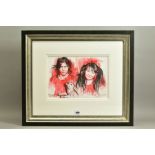 ZINSKY (BRITISH CONTEMPORARY) 'THE WHITE STRIPES', a portrait sketch of the American rock duo,