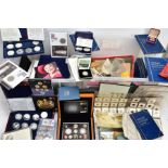 TWO LARGE PLASTIC STORAGE BOXES CONTAINING WORLD COINAGE To include a box of USA coins Morgan