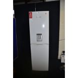 A MONTPELLIER TALL FRIDGE FREEZER with water dispenser 55cm wide 183cm high (PAT pass and working at