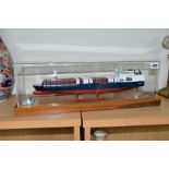 A MODEL OF THE ATLANTIC CONTAINER LINE RORO/CONTAINER SHIP 'ATLANTIC CONVEYOR' (THIRD GENERATION),