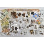 A SHOEBOX CONTAINING WORLD COINS, to include an 1845 braided hair cent, 1892 crown, a 1797 good