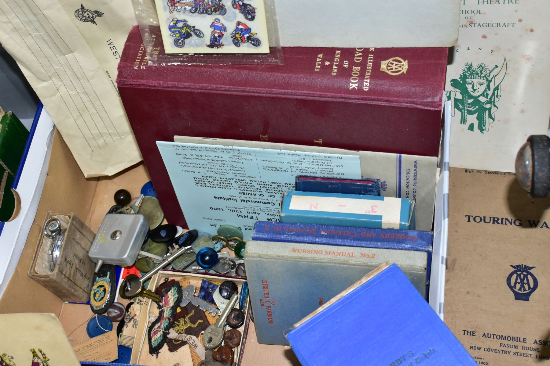 MOTORING, MILITARY AND FREEMASONRY INTEREST - A BOX OF VINTAGE EPHEMERA AND OTHER ITEMS to include a - Image 4 of 5
