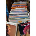 THREE BOXES OF RECORDS (LPs) artists to include Lionel Richie, Perry Como, Jim Reeves, Andy