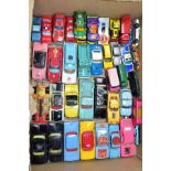 A QUANTITY OF UNBOXED AND ASSORTED PLAYWORN DIECAST VEHICLES, to include Dinky Toys Chevrolet El